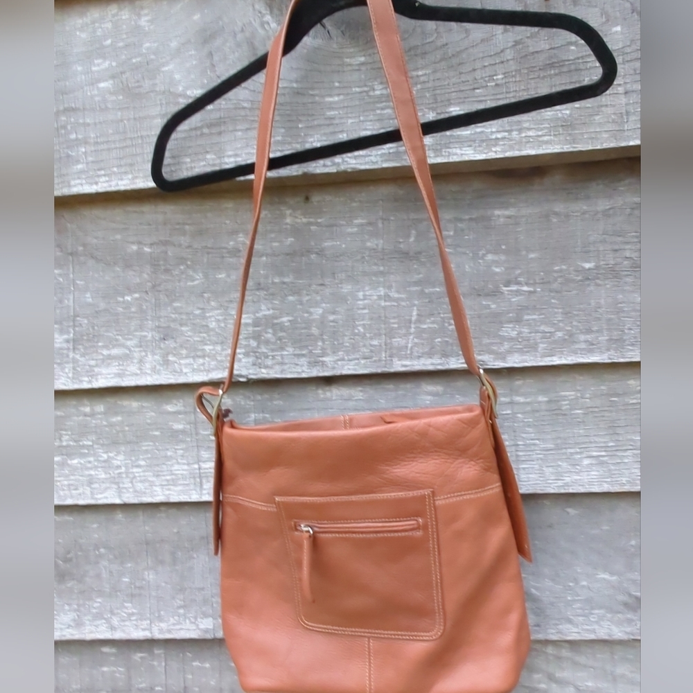 Genuine Leather ๐Natural Pebbled Cross Body/Shoulder Bag NWOT - Picture 15 of 16